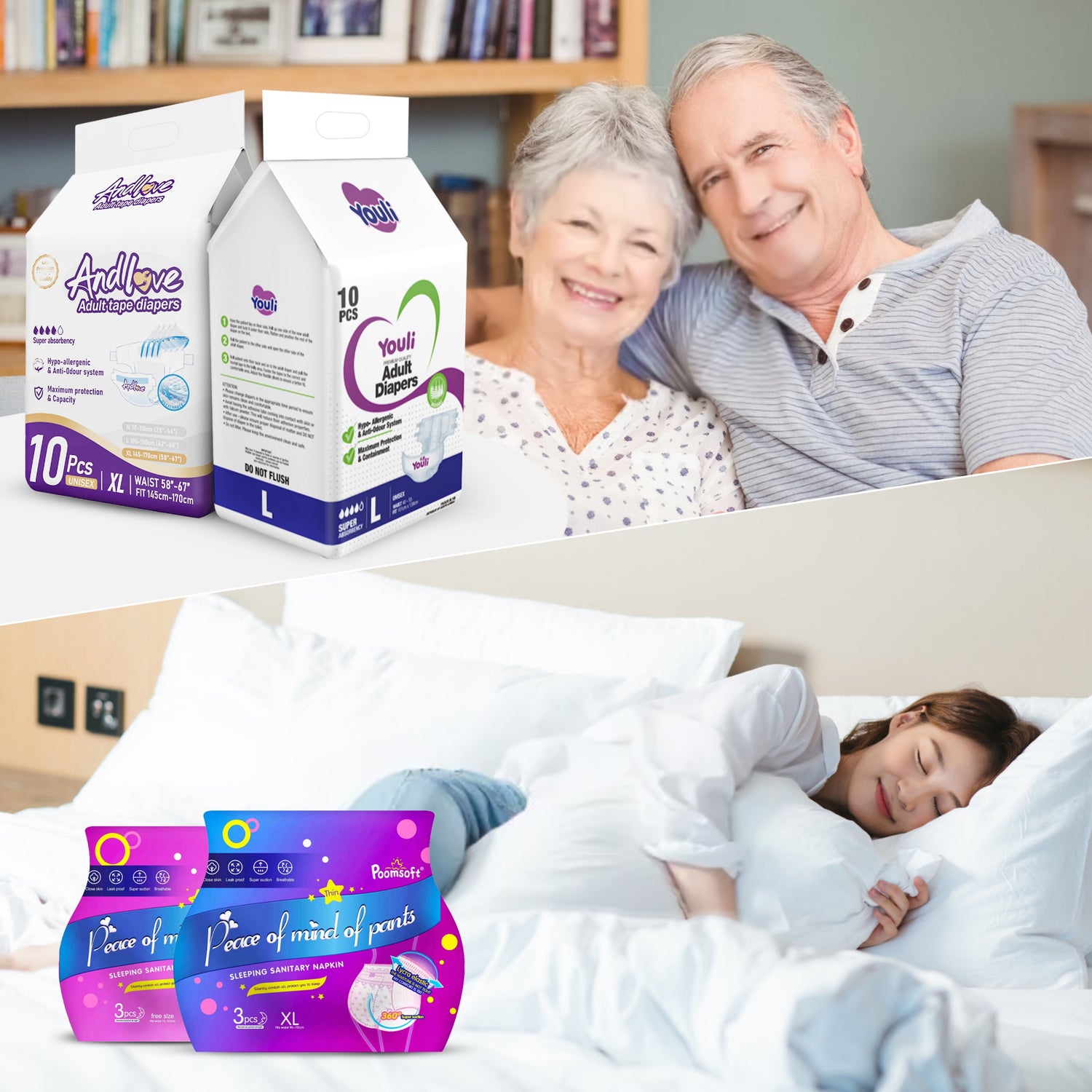 Adult diaper/Great Absorption & Comfort  for Wholesale