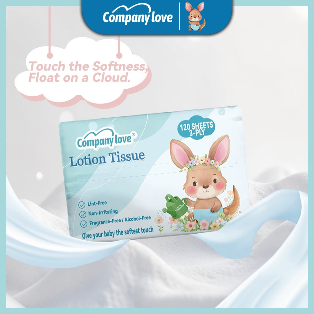 【Harga Termurah】Company Love Ultra Soft Baby Tissue 120Pcs (1Bag)Baby Moisturizing Cream Tissue Paper 120Pcs雲柔巾、柔紙巾、寶寶紙巾